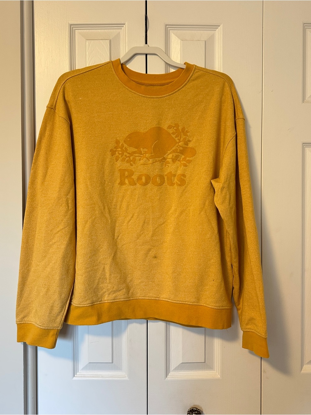 Roots Long sleeve Crewneck Sweatshirt - Mustard Yellow